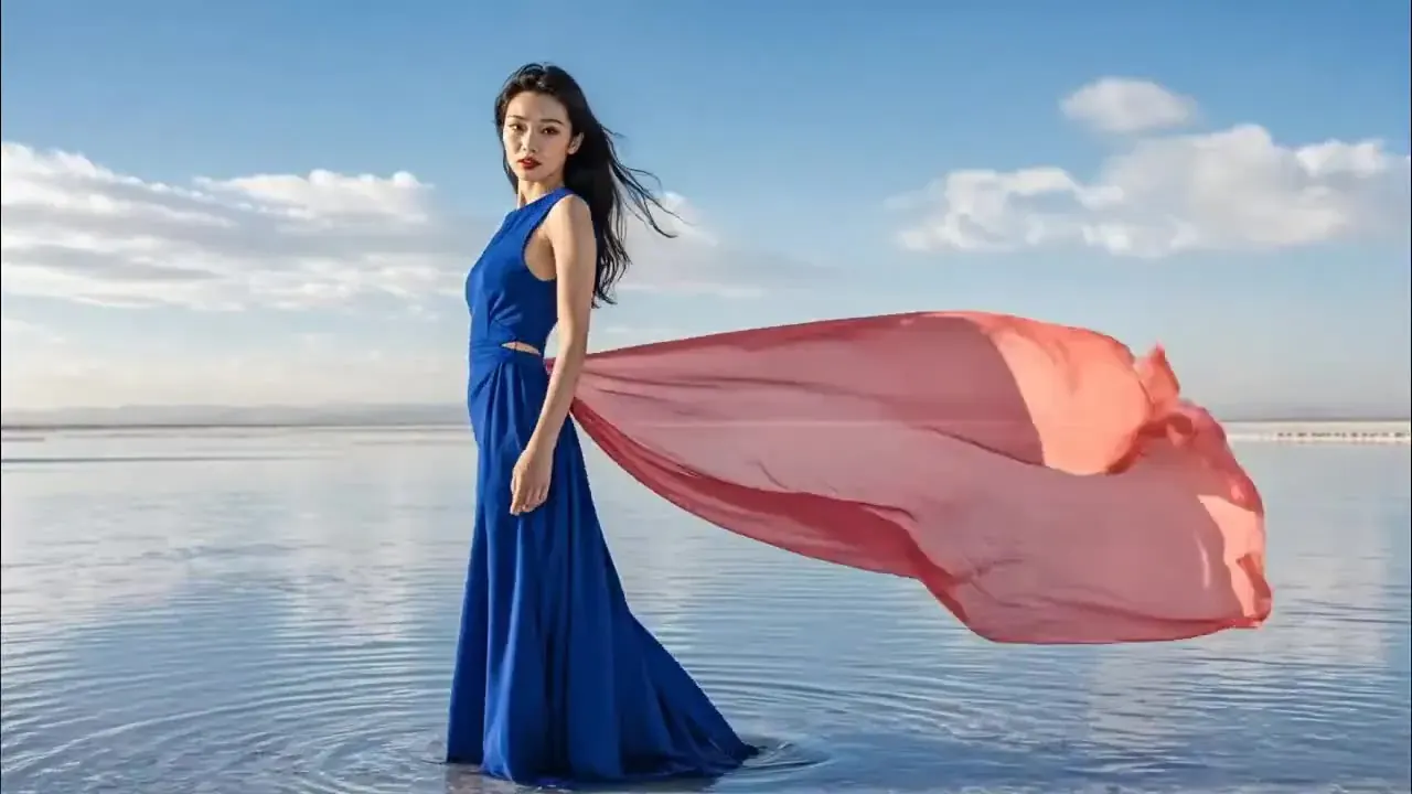 Portrait animated with Kling AI image to video